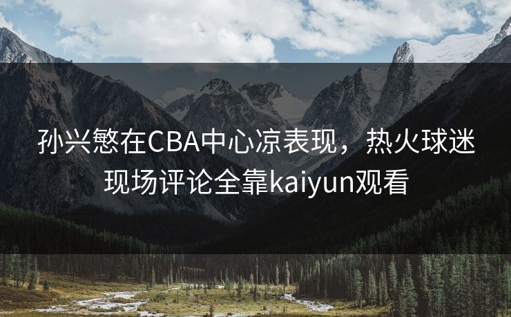 孙兴慜在CBA中心凉表现，热火球迷现场评论全靠kaiyun观看